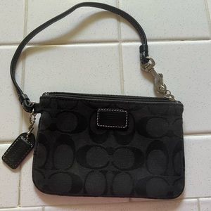 Coach wristlet black gentle used